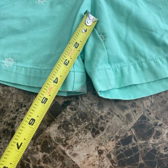 J.CREW CHINO SHORTS MINT GREEN SZ 0 SAILOR CHIC PREPPY NAUTICAL EMBROIDERY WHEEL - Picture 3 of 12